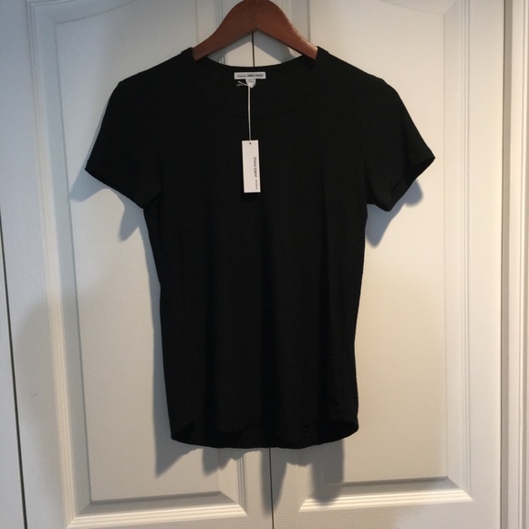 NWT James Peres Crew Neck S/S black T-Shirt 1